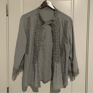 3.9  93
Aleumdr Women's Lace Crochet V Neck 3/4 Sleeve Button Down Casual Top